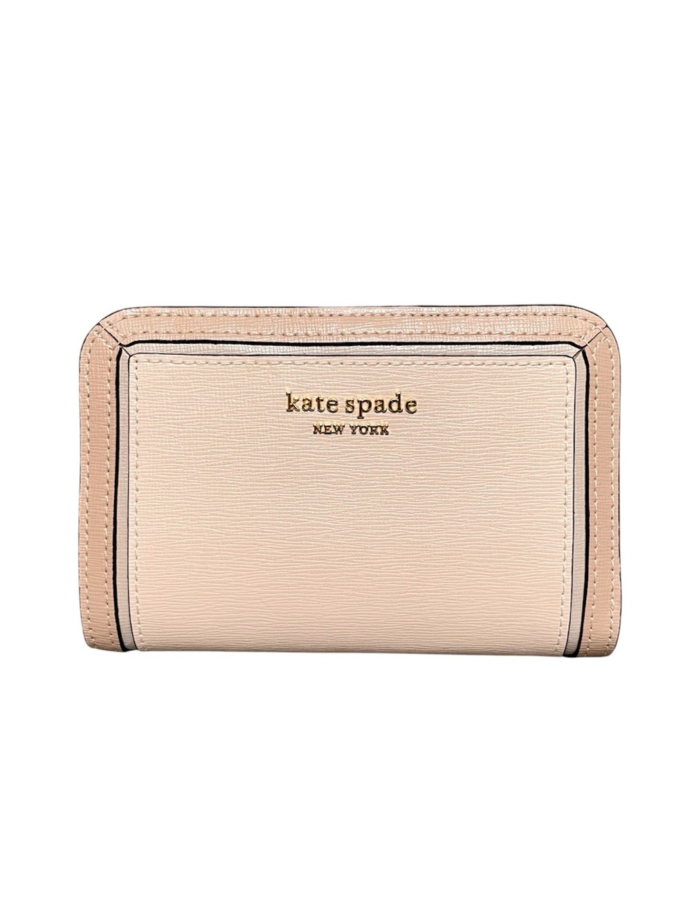 Kate Spade Colorblock Morgan Neutral Compact Wallet $168 New - Pale Dogwood - Picture 3 of 9